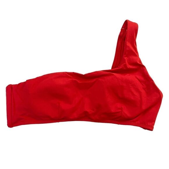 Andie Cherry Red Wyndwood One Shoulder Bikini Top Sz XL NWT - Picture 13 of 15